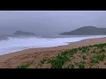 Ocean Waves Crashing at Stormy Beach w/ Sea Rain | Relaxing Sounds for Sleep \u0026 Tinnitus: Brown Noise