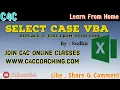 VBA - Select Case