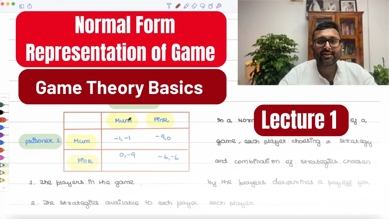 Normal Form Representation of Game | Game Theory 101 | Basics of Game Theory | 1 |