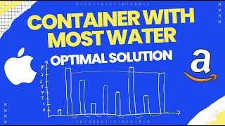 Container with most water Leetcode 11 Optimal Solution
