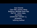 Java Tutorial Birt ay Book App 04