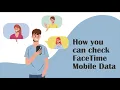 How To Check FaceTime Mobile Data Usage on iPhone