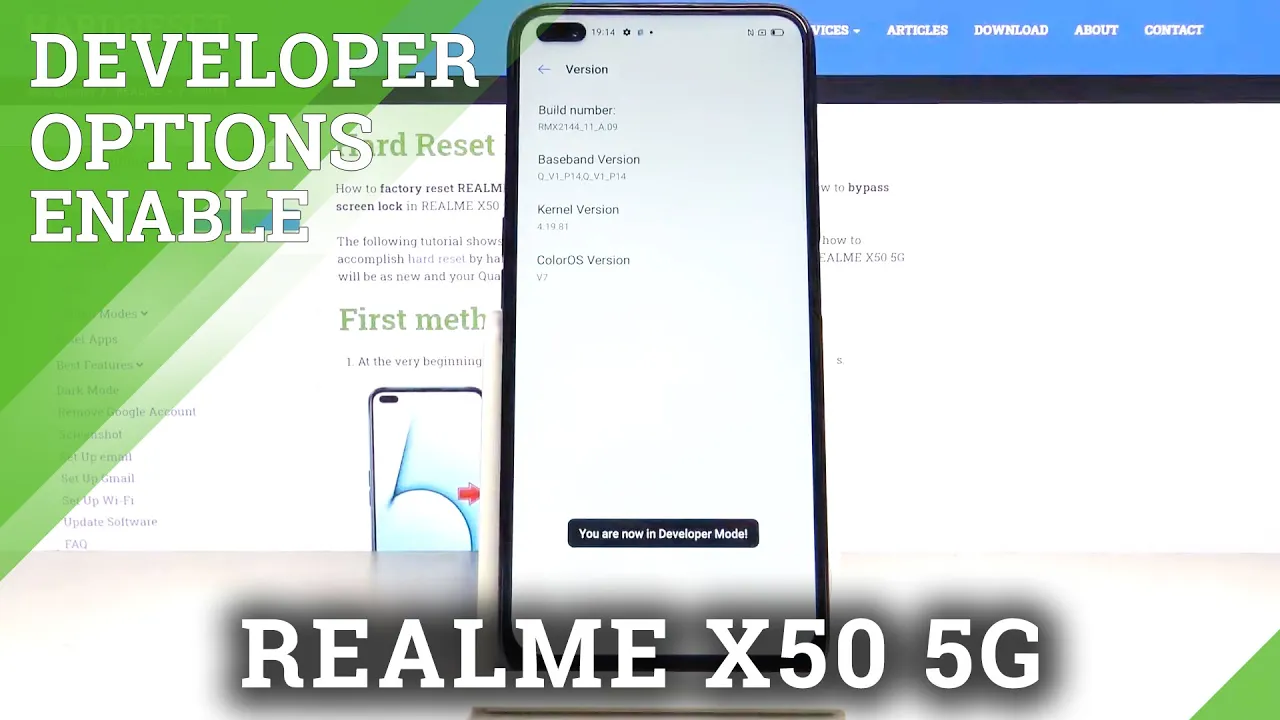 How to Enable Developer Options in REALME X50 5G – Turn On Advanced Mode
