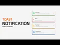 How To Make Toast Notification or Snack Bar For Website Using HTML CSS JavaScript