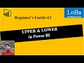 Power BI UPPER LOWER function