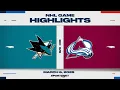NHL Highlights Sharks vs Avalanche - March 6 2025