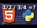 Python HTML Vim and Fraction Division