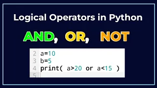 Logical Operators in Python in Hindi Explained AND OR NOT