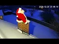 CCTV An unexpected Santa moment was captured on
