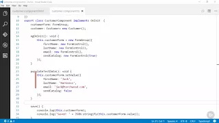 14 Angular 2 Fundamentals Using setValue and patchValue