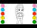 Cute K pop Rumi Drawing for kids Painting Coloring for kids Toddlers Let s Draw Together