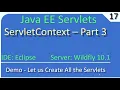 ServletContext Object Demo Part 3 JavaEE Wildfly Servlet Tutorial