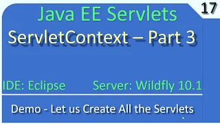 ServletContext Object Demo Part 3 JavaEE Wildfly Servlet Tutorial