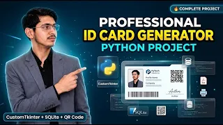 Professional ID Card Generator in Python CustomTkinter SQLite QR Code PDF Export