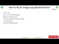 How to flip an image using OpenCV Python