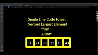 Interview question how to find second largest or smallest from Array - Javascript tutorial