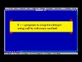 C program to swap two integer using call by reference method