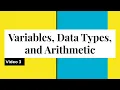 Variables Data Types and Arithmetic Expressions in C