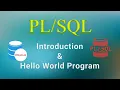PLSQL Introduction Hello World Program using SQL Code