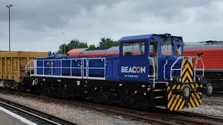 Class 18 battery diesel hybrid shunter at Eastleigh