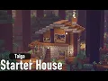 Minecraft How to Build a Simple Taiga Starter House