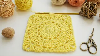 Motif «Circle in a Square» Crochet 💥 Магия круга в квадрате!🧶 Идеальный мотив крючком (Пошагово)