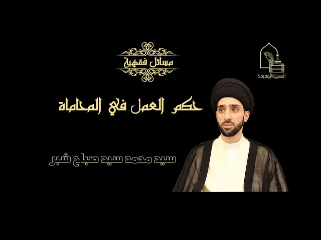 ⁣سيد محمد شبر/ حكم العمل في المحاماة