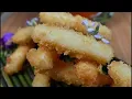 Calamari strips crispy fried Easy way how making calamary fry