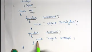 Destructor in PHP btechcsetutorial7264