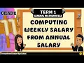 COMPUTING WEEKLY SALARY FROM ANNUAL SALARY