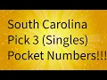South Carolina Pick 3 Singles Pocket Numbers