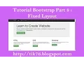 Tutorial Bootstrap Part 8 Create Fixed Layout