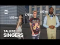 Height of Singers from Shortest to Tallest 3D Comparison