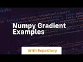numpy gradient examples