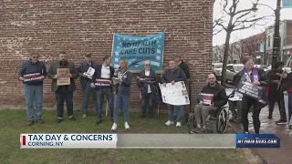 Southern Tier advocates rally on Tax Day against proposed federal cuts