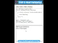 PHP E-Mail Validation Using filter - var By Sandip Nigam