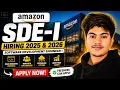 Amazon SDE-1 Hiring 2025 2026 Batch Freshers Can Apply Software Development Engineer