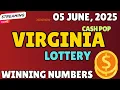 Virginia Cash Pop Lottery Results For - 05 Jun 2025