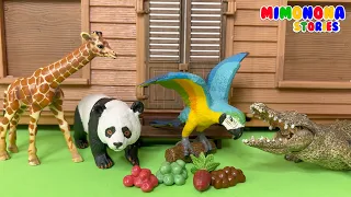 ANIMALES para niños  🦁🌾 Adivinanzas, Colección de ANIMALES y Juegos en la GRANJA | Mimonona Stories