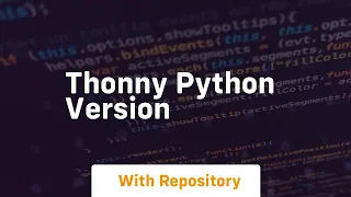 thonny python version