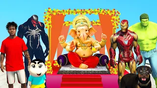 GTA 5: FRANKLIN dan SHINCHAN Merayakan GANESH CHATURTHI di GTA 5!