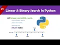 linear binary search explanation python code searching sorting
