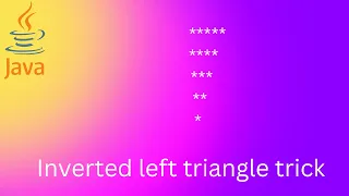 inverted left triangle pattern in java reverse left triangle pattern in java