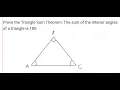 Prove the Triangle Sum Theorem