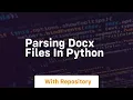 parsing docx files in python