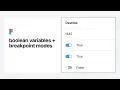 Creating a responsive component with boolean variables Figma