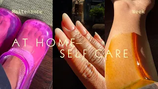 MAINTENANCE WEEK | DIY sugar wax, e-file manicure, & pedicure AT HOME