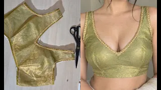Simple V Neck blouse Cutting | बहुत आसान