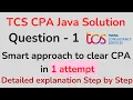 TCS CPA Java Handson coding Solution - Question 1