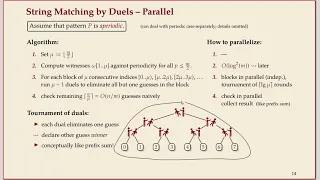 COMP526 Unit 5-2 2020-03-03 Parallel String Matching matching by duels